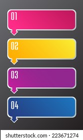 colorful modern text box template for website computer graphic and internet, numbers. label.