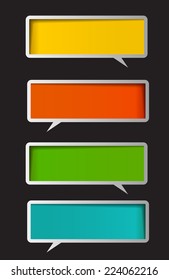 colorful modern text box template for website computer graphic and internet, numbers. label. 