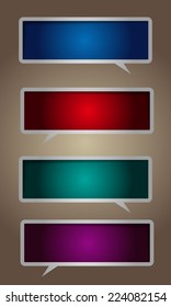 colorful modern text box template for website computer graphic and internet, numbers. label. 