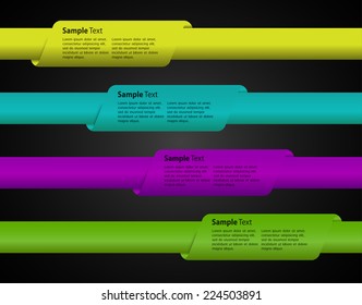 colorful modern text box template for website computer graphic and internet, numbers. label. 
