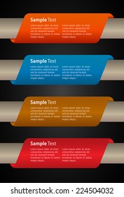 colorful modern text box template for website computer graphic and internet, numbers. label. 