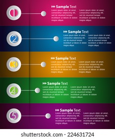 colorful modern text box template for website computer graphic and internet, numbers. label. 