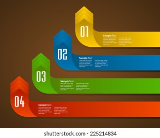 colorful modern text box template for website computer graphic and internet, numbers. label. arrow. 
