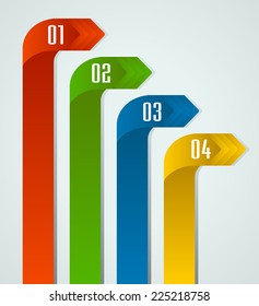 colorful modern text box template for website computer graphic and internet, numbers. label. arrow. 