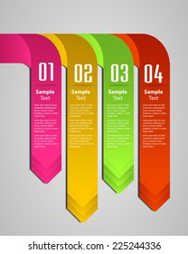 colorful modern text box template for website computer graphic and internet, numbers. label. arrow.