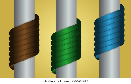 colorful modern text box template for website computer graphic and internet. spiral. rope, string.