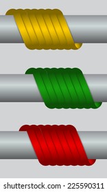 colorful modern text box template for website computer graphic and internet. spiral. rope, string.