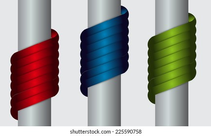 colorful modern text box template for website computer graphic and internet. spiral. rope, string.