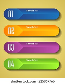 colorful modern text box template for website computer graphic and internet, numbers. label. 
