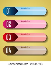 colorful modern text box template for website computer graphic and internet, numbers. label. 