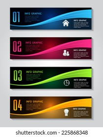 colorful modern text box template for website computer graphic and internet, numbers. label. 
