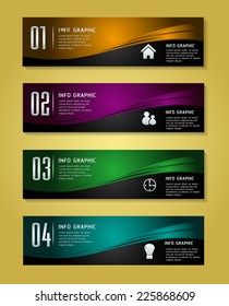 colorful modern text box template for website computer graphic and internet, numbers. label. 