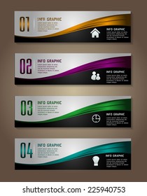 colorful modern text box template for website computer graphic and internet, numbers. label. 