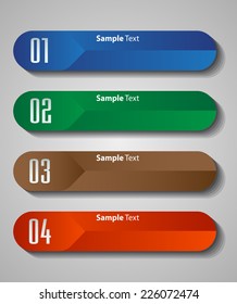 colorful modern text box template for website computer graphic and internet, numbers. 