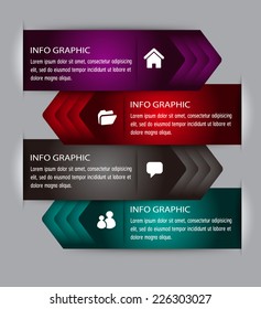 colorful modern text box template for website computer graphic and internet, numbers. label.