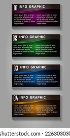 colorful modern text box template for website computer graphic and internet, numbers. label.