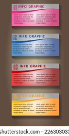 colorful modern text box template for website computer graphic and internet, numbers. label.