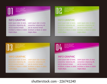 colorful modern text box template for website and computer graphic, numbers