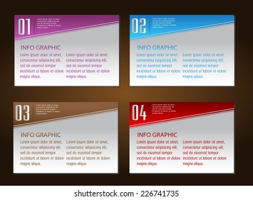 colorful modern text box template for website and computer graphic, numbers