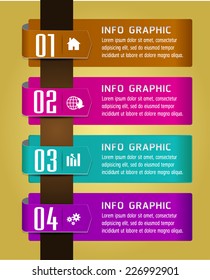 colorful modern text box template for website and graphic, numbers. 