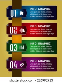 colorful modern text box template for website and graphic, numbers. 