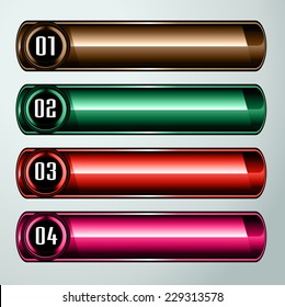 colorful modern text box template for website computer graphic and internet, numbers. label. 