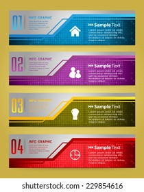 colorful modern text box template for website computer graphic and internet, numbers. label. 