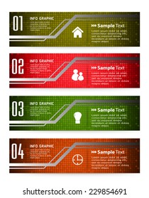 colorful modern text box template for website computer graphic and internet, numbers. label. 