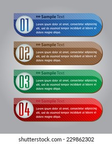 colorful modern text box template for website computer graphic and internet, numbers. label. 