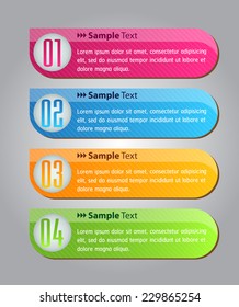 colorful modern text box template for website computer graphic and internet, numbers. label. 