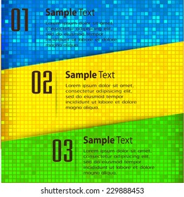 colorful modern text box template for website computer graphic and internet, numbers. label. 