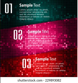 colorful modern text box template for website computer graphic and internet, numbers. label. 