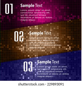 colorful modern text box template for website computer graphic and internet, numbers. label. 