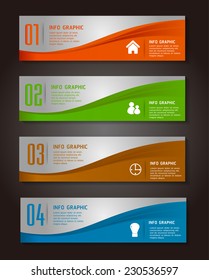 colorful modern text box template for website computer graphic and internet, numbers. label. 