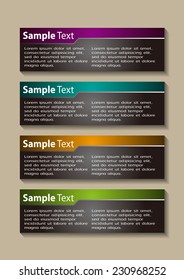 colorful modern text box template for website computer graphic and internet