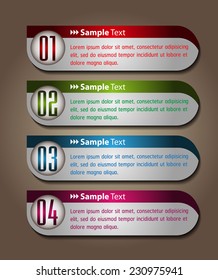 colorful modern text box template for website computer graphic and internet, numbers. 