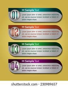colorful modern text box template for website computer graphic and internet, numbers. 