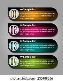 colorful modern text box template for website computer graphic and internet, numbers. 