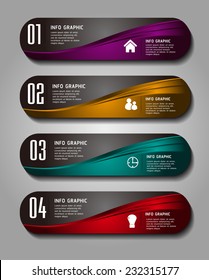 colorful modern text box template for website computer graphic and internet, numbers. 
