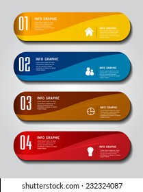 colorful modern text box template for website computer graphic and internet, numbers. label. 