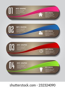 colorful modern text box template for website computer graphic and internet, numbers. label. 