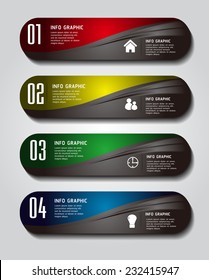 colorful modern text box template for website computer graphic and internet, numbers. label. 