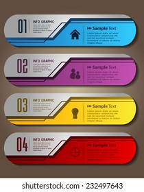 colorful modern text box template for website computer graphic and internet, numbers. label.