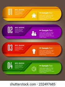colorful modern text box template for website computer graphic and internet, numbers. label.