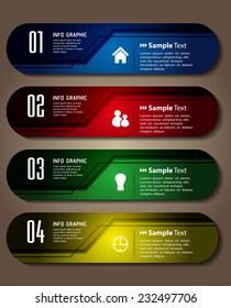colorful modern text box template for website computer graphic and internet, numbers. label.