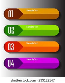 colorful modern text box template for website computer graphic and internet, numbers. 