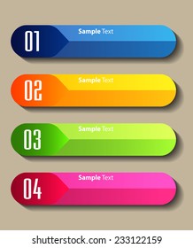 colorful modern text box template for website computer graphic and internet, numbers. 