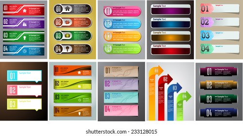 colorful modern text box template for website computer graphic and internet, numbers. Set of color frames for text or quotes. brochure.