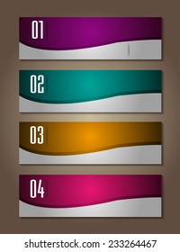 colorful modern text box template for website computer graphic and internet, numbers. label. 