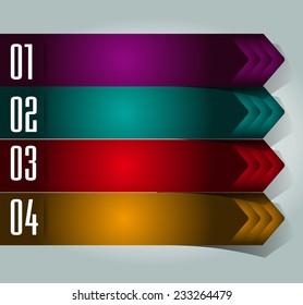 colorful modern text box template for website computer graphic and internet, numbers. label. 